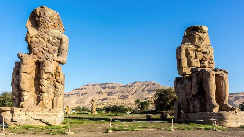 Commodore Nile Cruise featuring Colossi of Memnon in Luxor